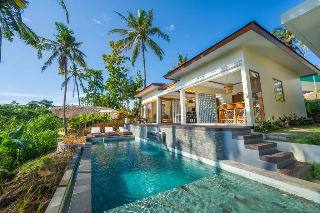Pool and sun loungers